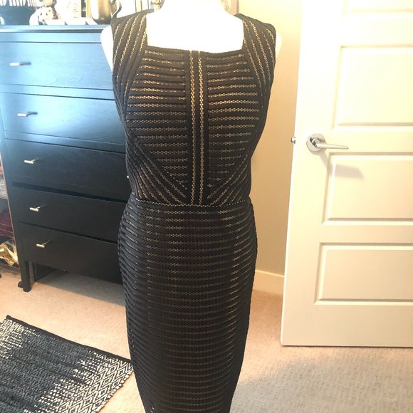 Amazing Black and Nude Dress- So Unique!! NWT - Picture 2 of 10